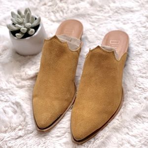 Dingo Dan Post Suede  Mustard mules Clogs slip on 8.5